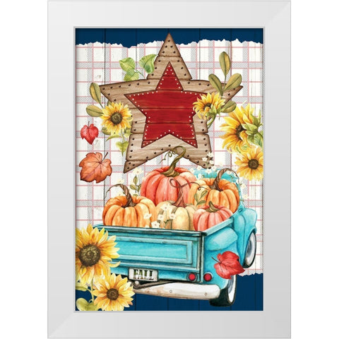 Americana Autumn White Modern Wood Framed Art Print by Allen, Kimberly