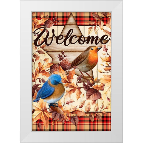 Autumn Song White Modern Wood Framed Art Print by Allen, Kimberly