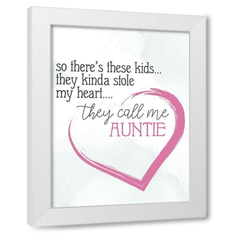 Auntie White Modern Wood Framed Art Print by Allen, Kimberly
