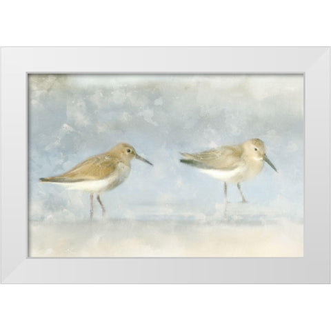 Sandpiper Beach White Modern Wood Framed Art Print by Allen, Kimberly