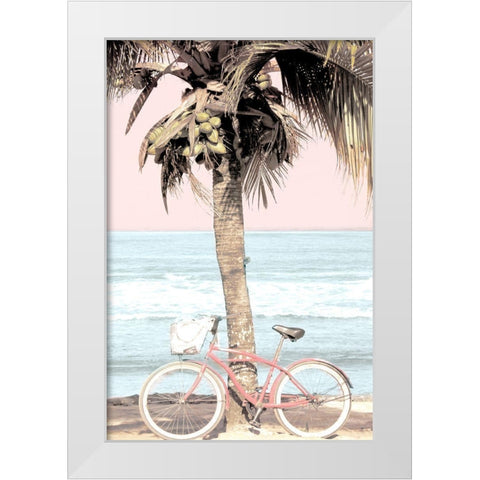 Peaceful Beach Ride White Modern Wood Framed Art Print by Allen, Kimberly