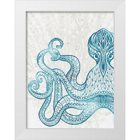 Sea Creature 2 White Modern Wood Framed Art Print by Allen, Kimberly