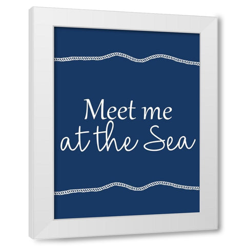 Meet Me White Modern Wood Framed Art Print by Allen, Kimberly
