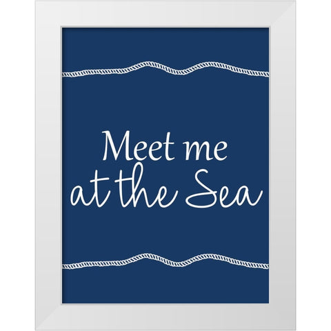 Meet Me White Modern Wood Framed Art Print by Allen, Kimberly