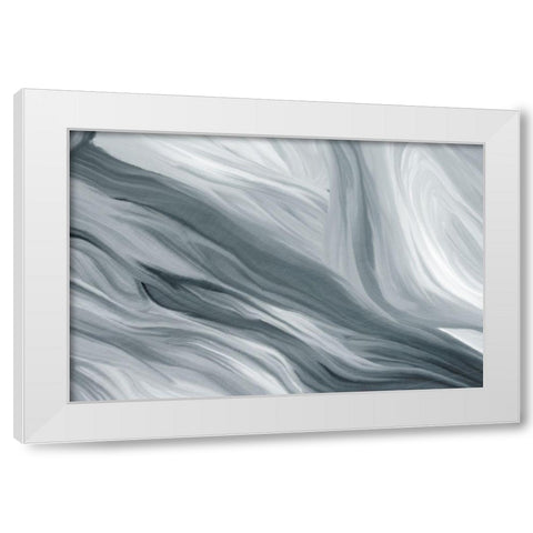 Waves White Modern Wood Framed Art Print by Allen, Kimberly