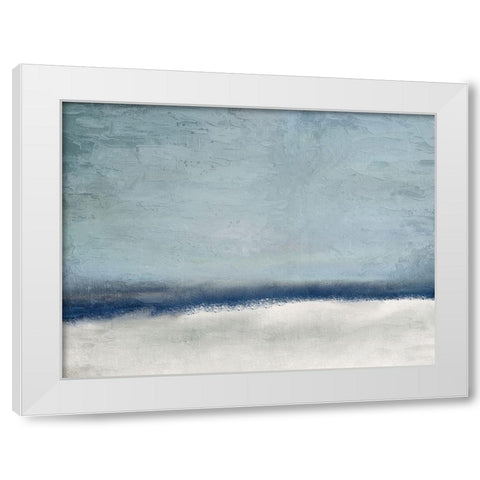 Dusky Blue White Modern Wood Framed Art Print by Allen, Kimberly