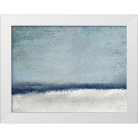 Dusky Blue White Modern Wood Framed Art Print by Allen, Kimberly
