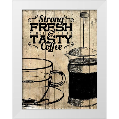 Premium Coffee 2 White Modern Wood Framed Art Print by Allen, Kimberly