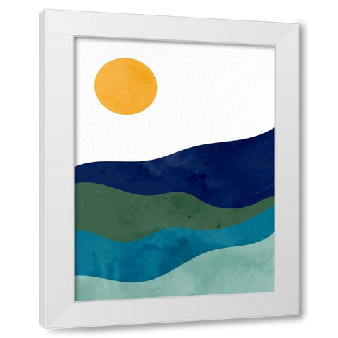Over the Sun White Modern Wood Framed Art Print by Allen, Kimberly