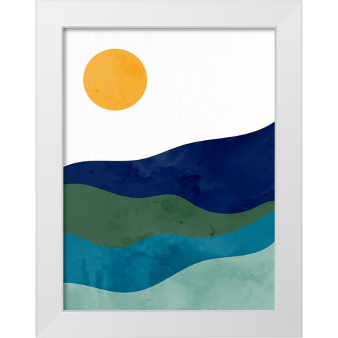 Over the Sun White Modern Wood Framed Art Print by Allen, Kimberly
