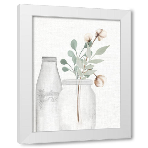 Vintage Glass White Modern Wood Framed Art Print by Allen, Kimberly