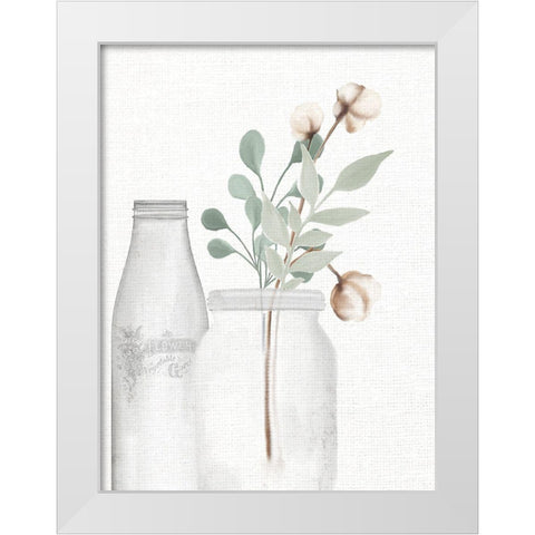 Vintage Glass White Modern Wood Framed Art Print by Allen, Kimberly