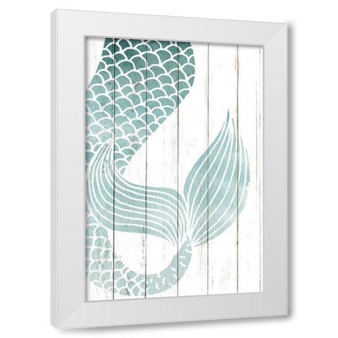 Mermaid Tail 1 White Modern Wood Framed Art Print by Allen, Kimberly