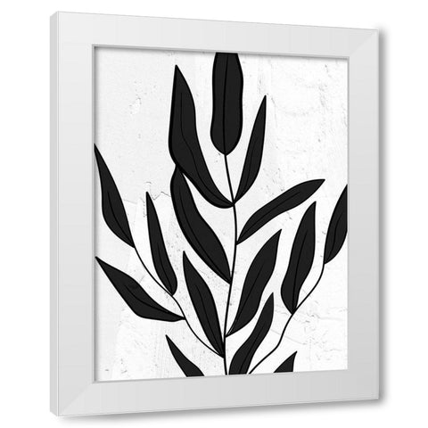 Plaster Leaves 2 White Modern Wood Framed Art Print by Allen, Kimberly