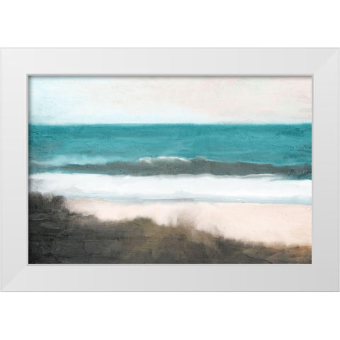 Surfers Cove White Modern Wood Framed Art Print by Allen, Kimberly
