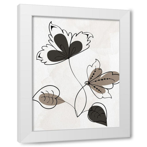 Folk 2 White Modern Wood Framed Art Print by Allen, Kimberly