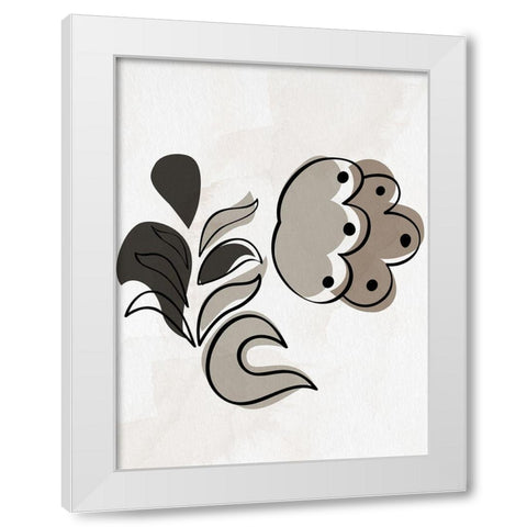 Folk 3 White Modern Wood Framed Art Print by Allen, Kimberly