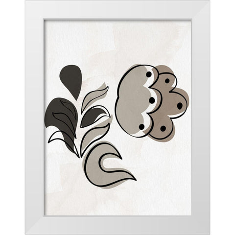 Folk 3 White Modern Wood Framed Art Print by Allen, Kimberly