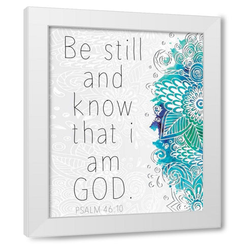 Be Still White Modern Wood Framed Art Print by Allen, Kimberly