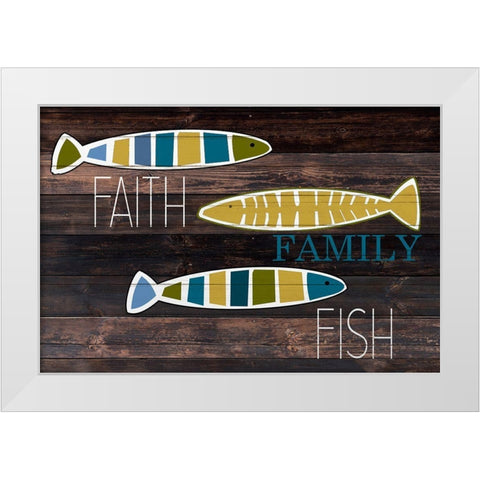 Faith Fish 1 White Modern Wood Framed Art Print by Allen, Kimberly