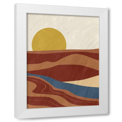 Desert Sun 1 White Modern Wood Framed Art Print by Allen, Kimberly