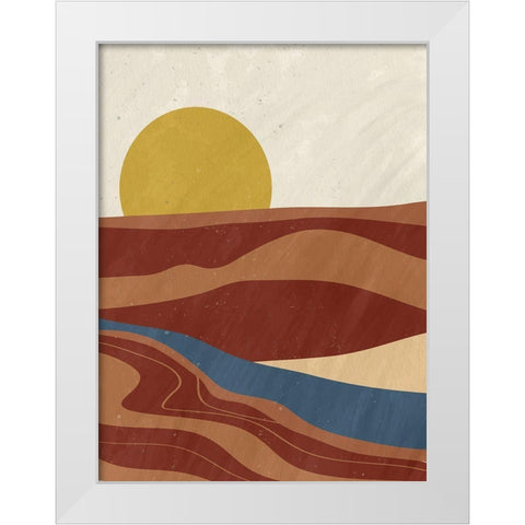 Desert Sun 1 White Modern Wood Framed Art Print by Allen, Kimberly