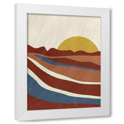 Desert Sun 2 White Modern Wood Framed Art Print by Allen, Kimberly