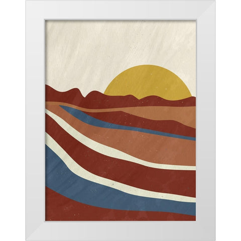 Desert Sun 2 White Modern Wood Framed Art Print by Allen, Kimberly