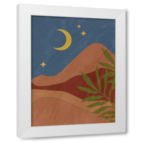 Desert Moon White Modern Wood Framed Art Print by Allen, Kimberly