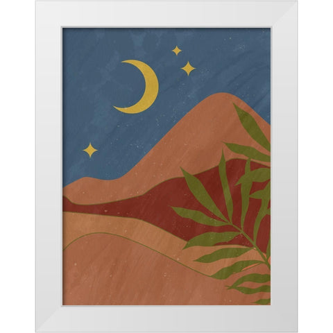 Desert Moon White Modern Wood Framed Art Print by Allen, Kimberly