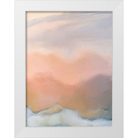 Layers of Sand White Modern Wood Framed Art Print by Allen, Kimberly