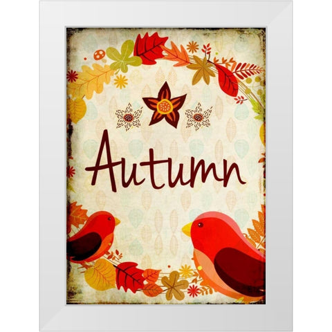 Autumn White Modern Wood Framed Art Print by Allen, Kimberly
