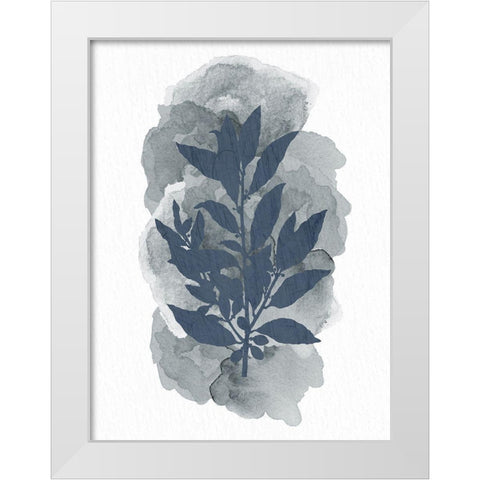 Leaf Silhouette 1 White Modern Wood Framed Art Print by Allen, Kimberly