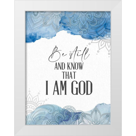 Watercolor Be Still White Modern Wood Framed Art Print by Allen, Kimberly