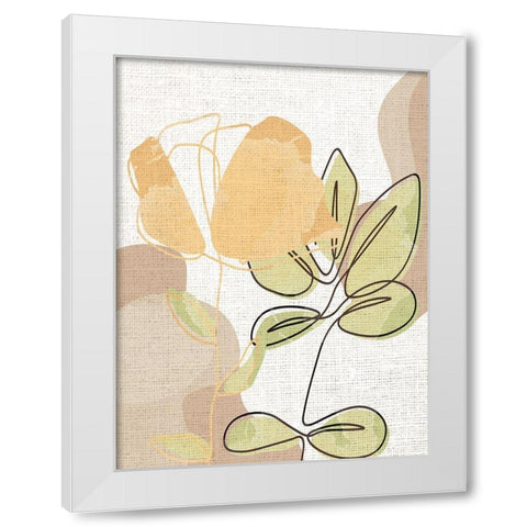 Linen Pressed 3 White Modern Wood Framed Art Print by Allen, Kimberly