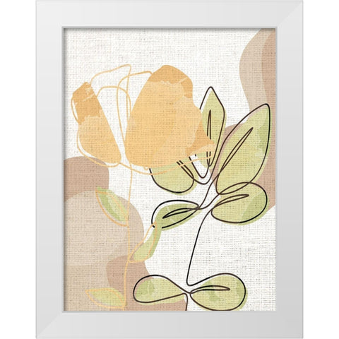 Linen Pressed 3 White Modern Wood Framed Art Print by Allen, Kimberly