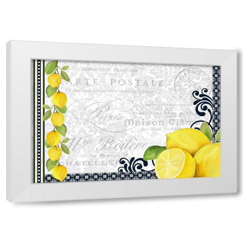Lemons White Modern Wood Framed Art Print by Allen, Kimberly