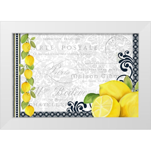 Lemons White Modern Wood Framed Art Print by Allen, Kimberly