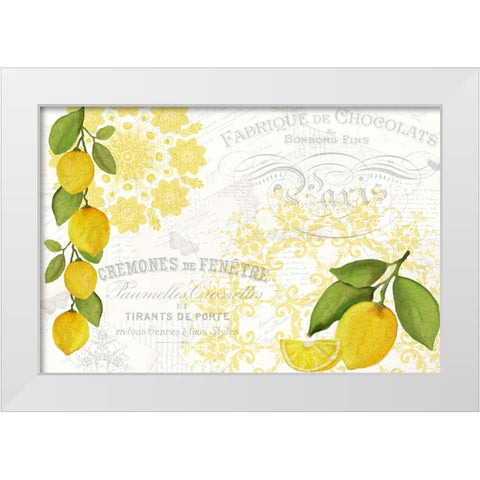Mandala Lemon White Modern Wood Framed Art Print by Allen, Kimberly