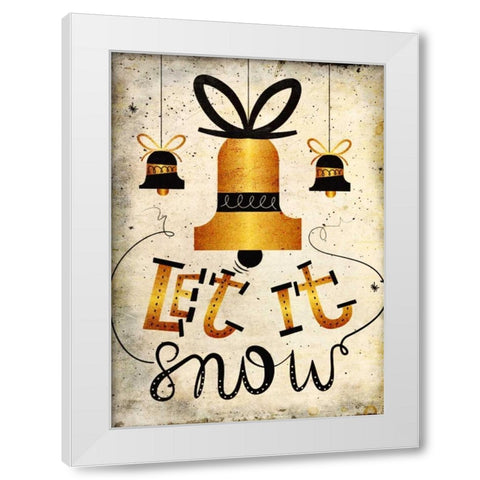 Let it Snow White Modern Wood Framed Art Print by Allen, Kimberly