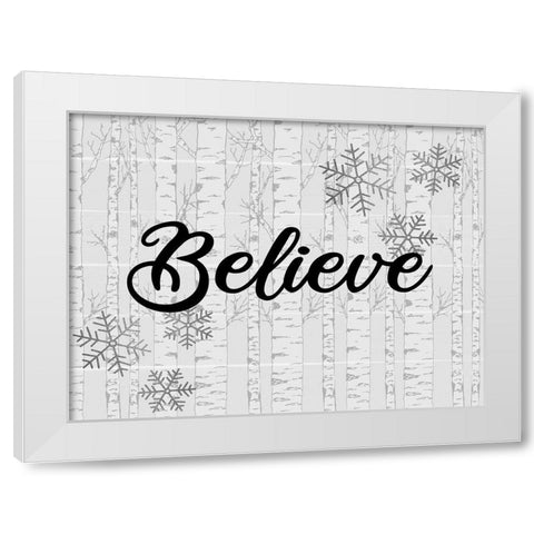 Believe Aspens 1 White Modern Wood Framed Art Print by Allen, Kimberly