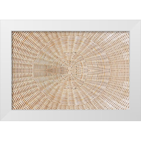 Circle Weave White Modern Wood Framed Art Print by Allen, Kimberly