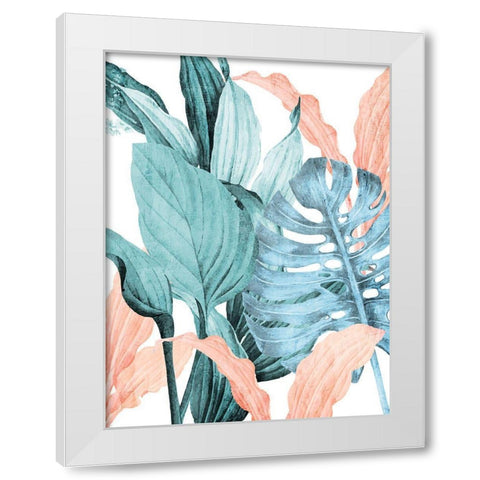 Coral Palms 1 White Modern Wood Framed Art Print by Allen, Kimberly