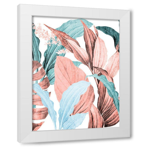 Coral Palms 2 White Modern Wood Framed Art Print by Allen, Kimberly