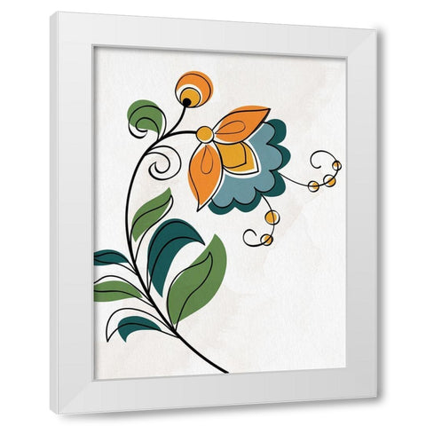 Bold Floral 1 White Modern Wood Framed Art Print by Allen, Kimberly