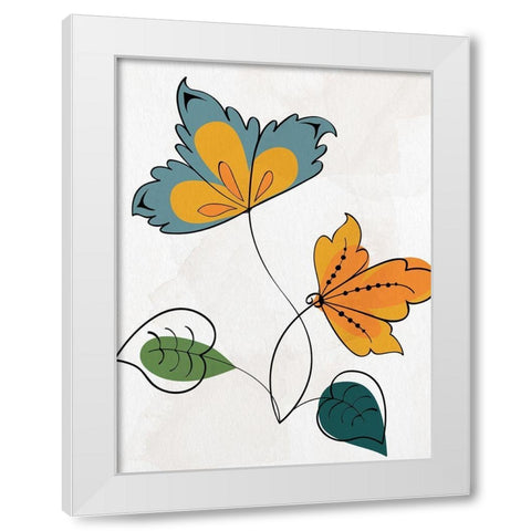 Bold Floral 2 White Modern Wood Framed Art Print by Allen, Kimberly