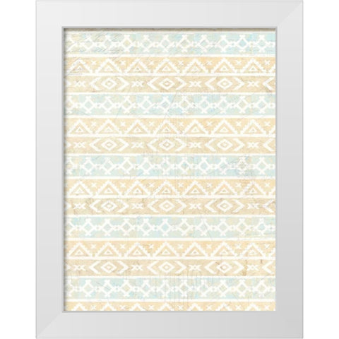 Golden Day Pattern White Modern Wood Framed Art Print by Allen, Kimberly