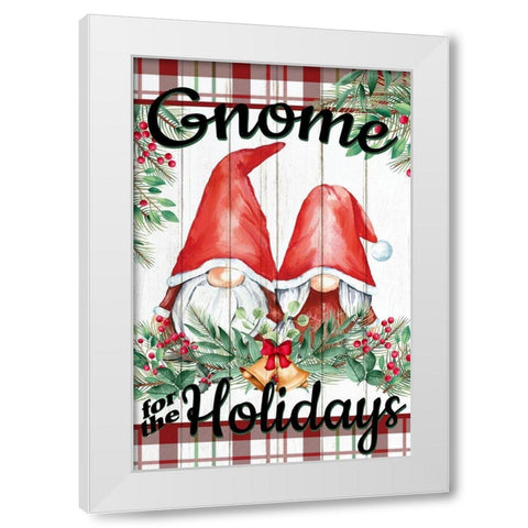 Gnome for the Holidays White Modern Wood Framed Art Print by Allen, Kimberly