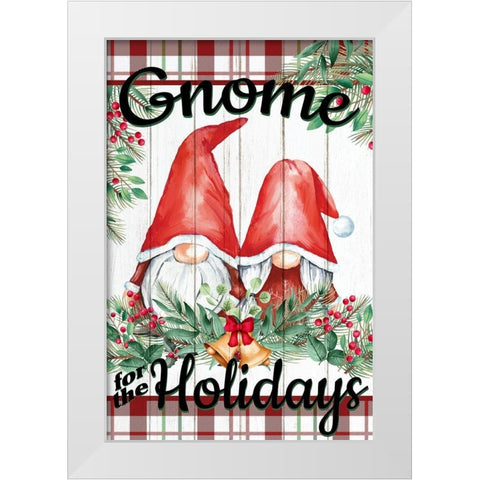 Gnome for the Holidays White Modern Wood Framed Art Print by Allen, Kimberly
