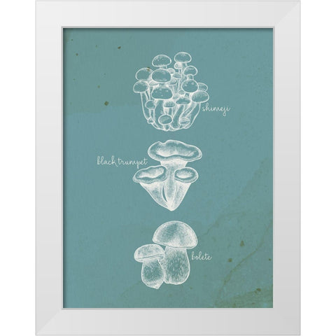 Mushroom Type 2 White Modern Wood Framed Art Print by Allen, Kimberly